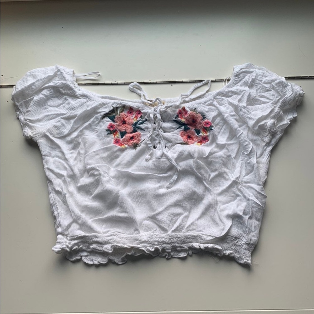 Hollister Off the Shoulder Crop Top